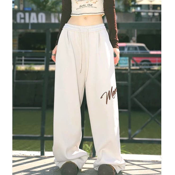 刺しゅうロゴスウェットワイドパンツ | SHEENA  | 詳細画像11 