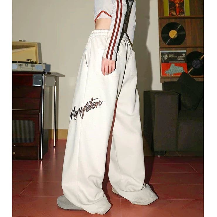 刺しゅうロゴスウェットワイドパンツ | SHEENA  | 詳細画像19 