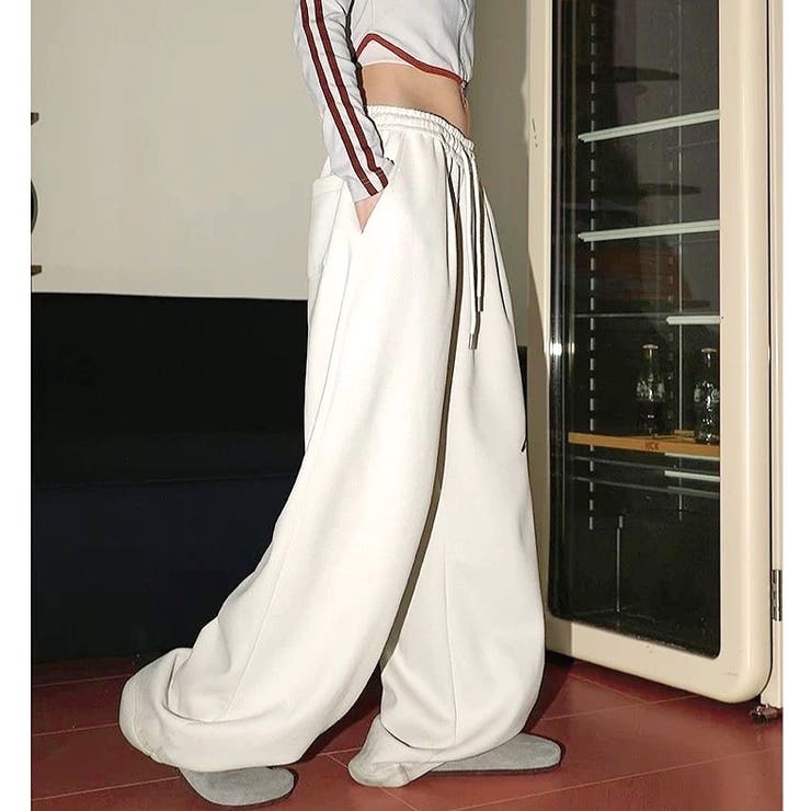 刺しゅうロゴスウェットワイドパンツ | SHEENA  | 詳細画像20 