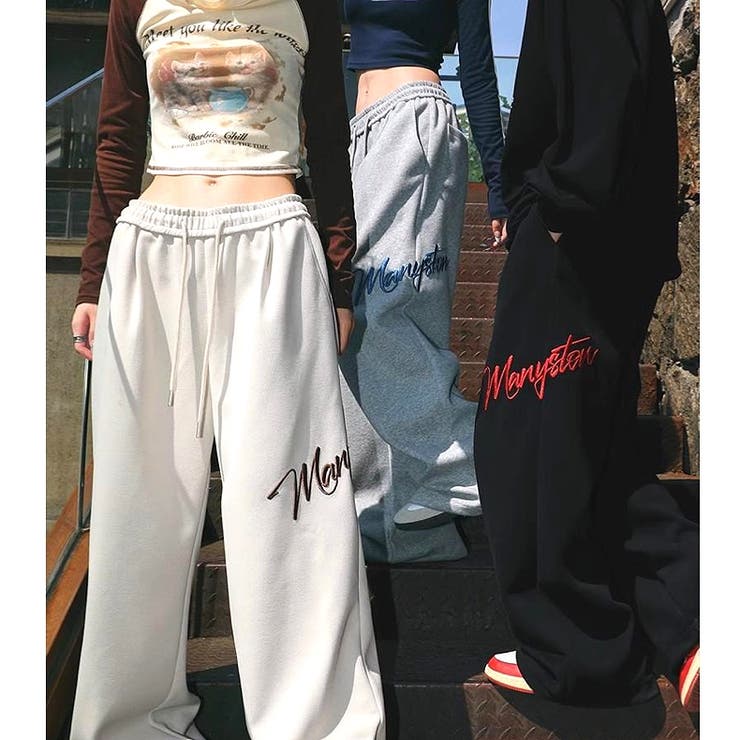 刺しゅうロゴスウェットワイドパンツ | SHEENA  | 詳細画像31 