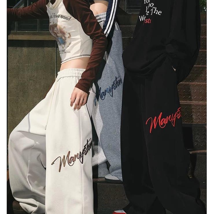 刺しゅうロゴスウェットワイドパンツ | SHEENA  | 詳細画像33 