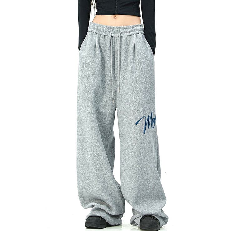 刺しゅうロゴスウェットワイドパンツ | SHEENA  | 詳細画像6 