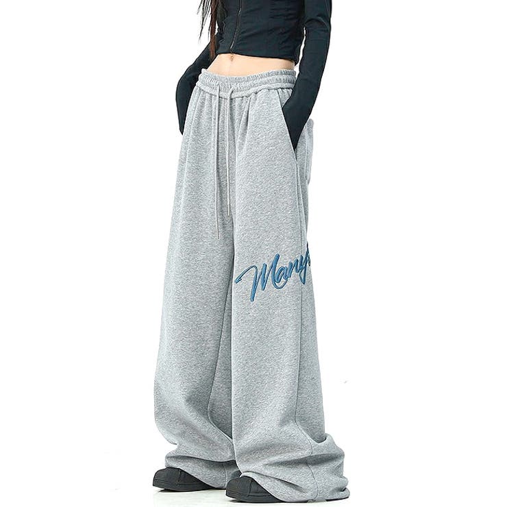 刺しゅうロゴスウェットワイドパンツ | SHEENA  | 詳細画像7 