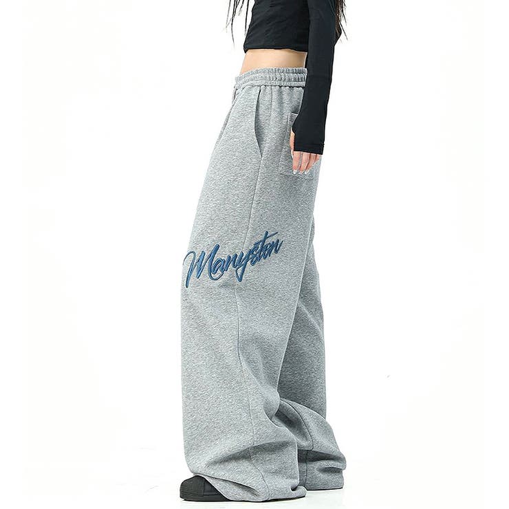 刺しゅうロゴスウェットワイドパンツ | SHEENA  | 詳細画像8 