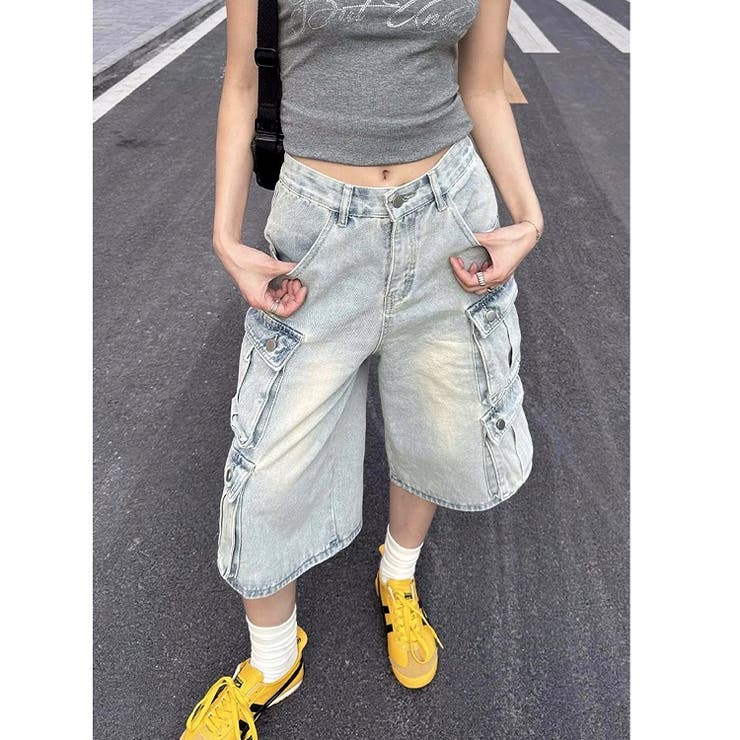 Rocawear ハーフ　ダークグレーデニム カーゴパンツ Rocawear ハーフ ダークグレーデニム カーゴパンツ 楽天市場