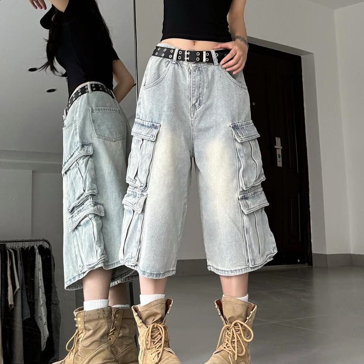 デニムカーゴハーフパンツ[品番：SHNW0012292]｜SHEENA （シーナ