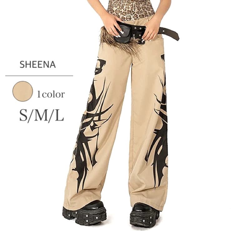 サイドトライバルプリントワイドパンツ | SHEENA  | 詳細画像1 
