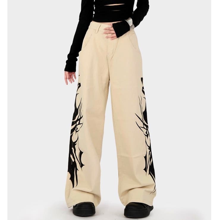 サイドトライバルプリントワイドパンツ | SHEENA  | 詳細画像12 