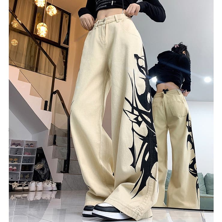 サイドトライバルプリントワイドパンツ | SHEENA  | 詳細画像21 