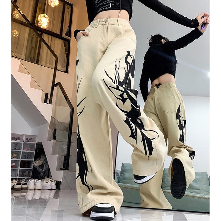 Name. ワイドパンツ bottoms-02202 ワッシャーワイドパンツ ライトカーキ | L