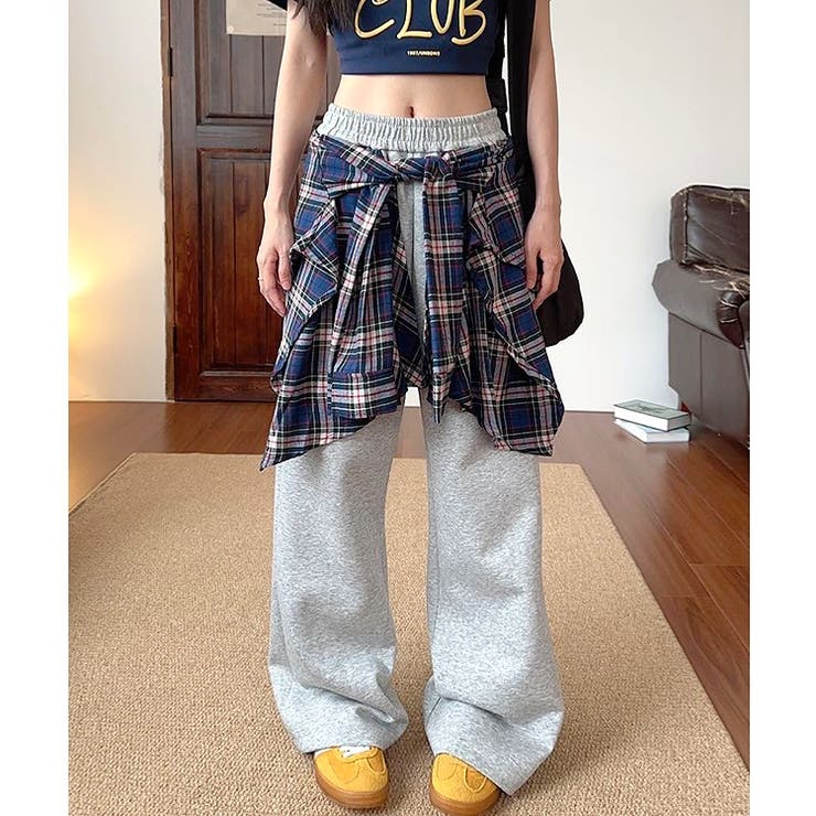 ダブルレイヤー ワイドパンツ 韓国 ストリート 個性 おしゃれ 24086607-01.jpg