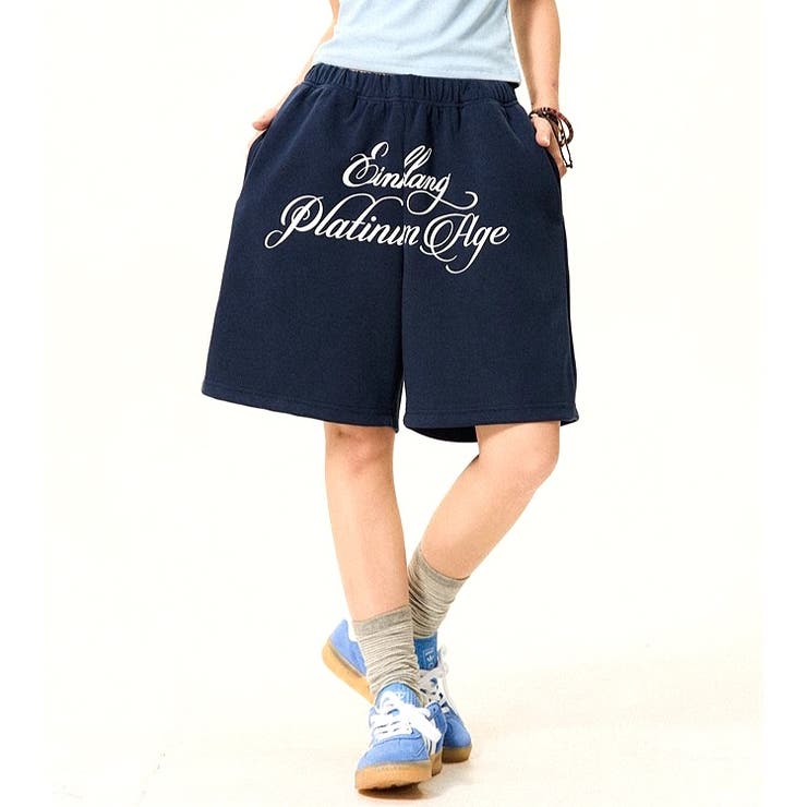 レタリングロゴプリントスウェットハーフパンツ | SHEENA  | 詳細画像10