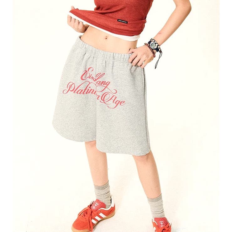 レタリングロゴプリントスウェットハーフパンツ | SHEENA  | 詳細画像26