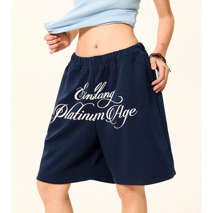 レタリングロゴプリントスウェットハーフパンツ | SHEENA  | 詳細画像5