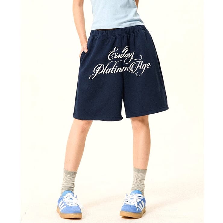 レタリングロゴプリントスウェットハーフパンツ | SHEENA  | 詳細画像7