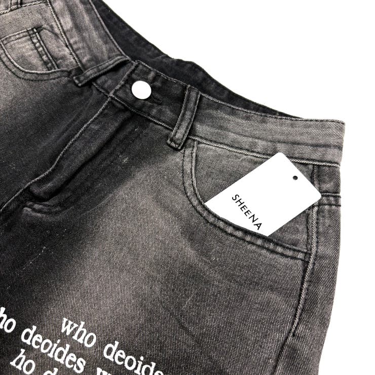 レタリングロゴグラデワイドデニムパンツ | SHEENA  | 詳細画像18 