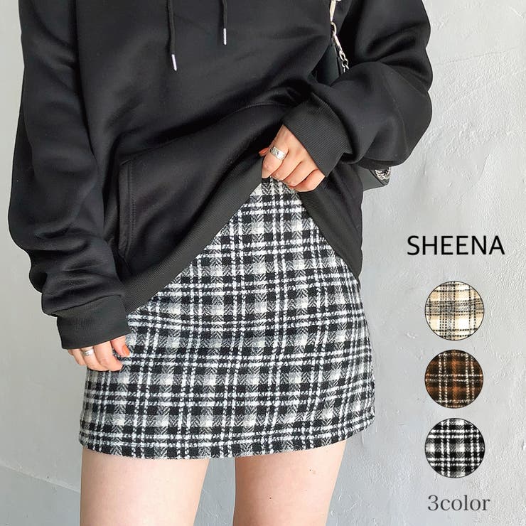 チェック台形ミニスカート 韓国 秋 品番 Shnw Sheena シーナ のレディースファッション通販 Shoplist ショップリスト