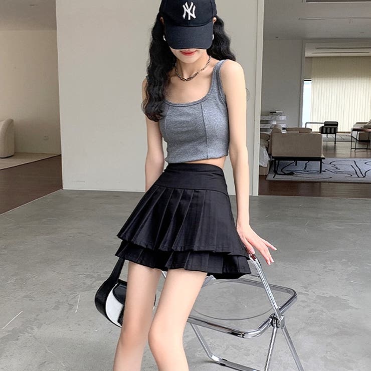インパン付きダブルプリーツミニスカート 春 夏 | SHEENA  | 詳細画像21 