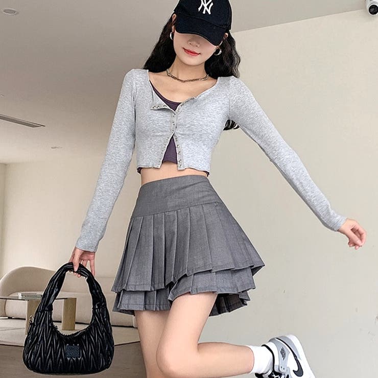 インパン付きダブルプリーツミニスカート 春 夏 | SHEENA  | 詳細画像9 