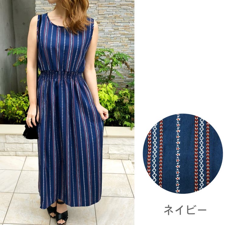 ウエストシャーリングプリントロングワンピース ワンピース ロング 品番 Shnw Sheena シーナ のレディースファッション通販 Shoplist ショップリスト