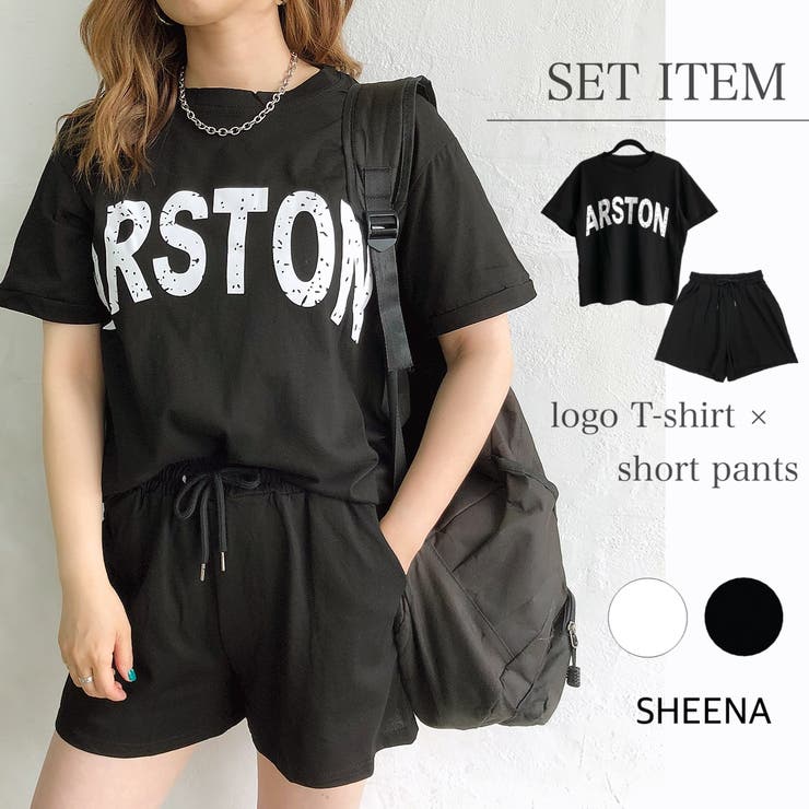 ロゴプリントtシャツ ショートパンツset 春 夏 品番 Shnw Sheena シーナ のレディースファッション通販 Shoplist ショップリスト