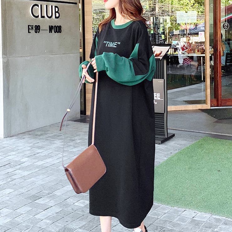 配色切り替えプリントワンピース 韓国 ストリート 品番 Shnw Sheena シーナ のレディースファッション通販 Shoplist ショップリスト