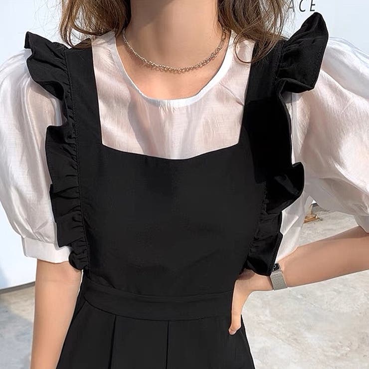 フリルショルダーショートサロペット 春 夏 | SHEENA  | 詳細画像13 