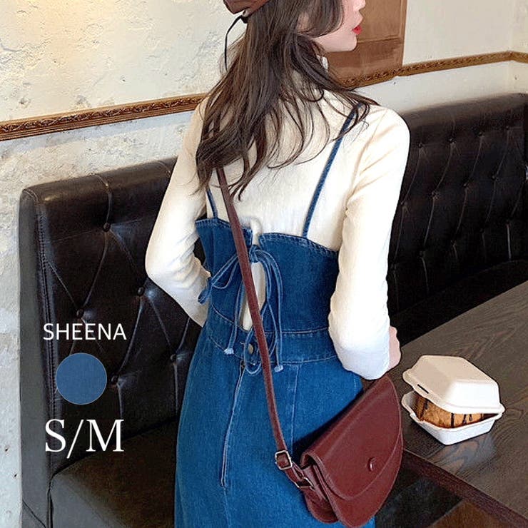 BLUE LABEL CRESTBRIDGE バックリボン デニムワンピース 近年 BLUELABEL CRESTBRIDGE バックリボンデニムワンピース