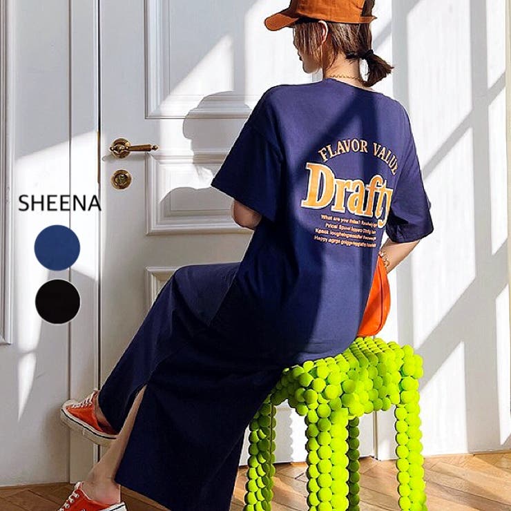 DraftyバックロゴＴシャツワンピース 春 夏[品番：SHNW0009668]｜SHEENA （シーナ）のレディース ファッション通販｜SHOPLIST（ショップリスト）