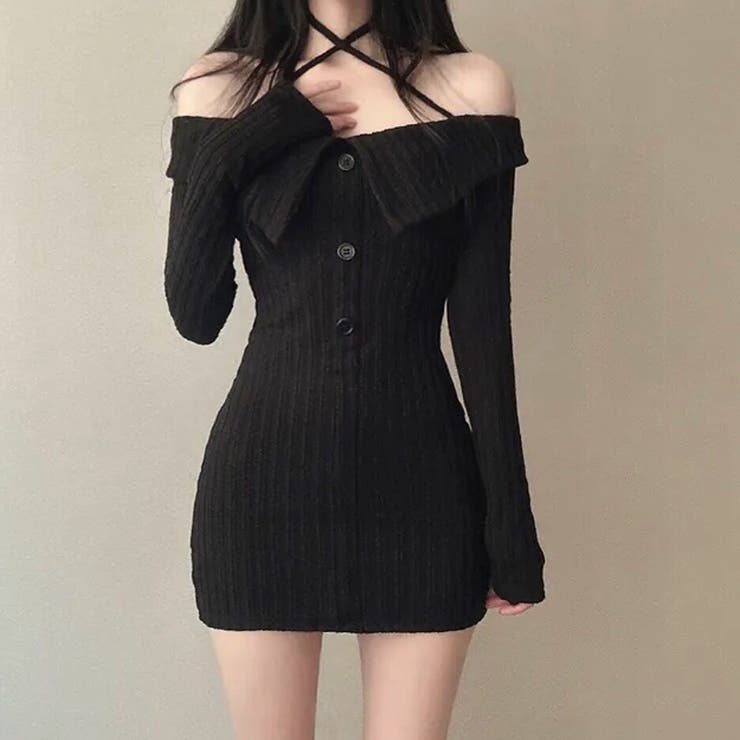 リブニットワンピース❤️カプチーノ❤️秋コーデ♡ハンドメイド♡ドールチャーム リブニットワンピース❤️カプチーノ❤️秋コーデ♡ハンドメイド