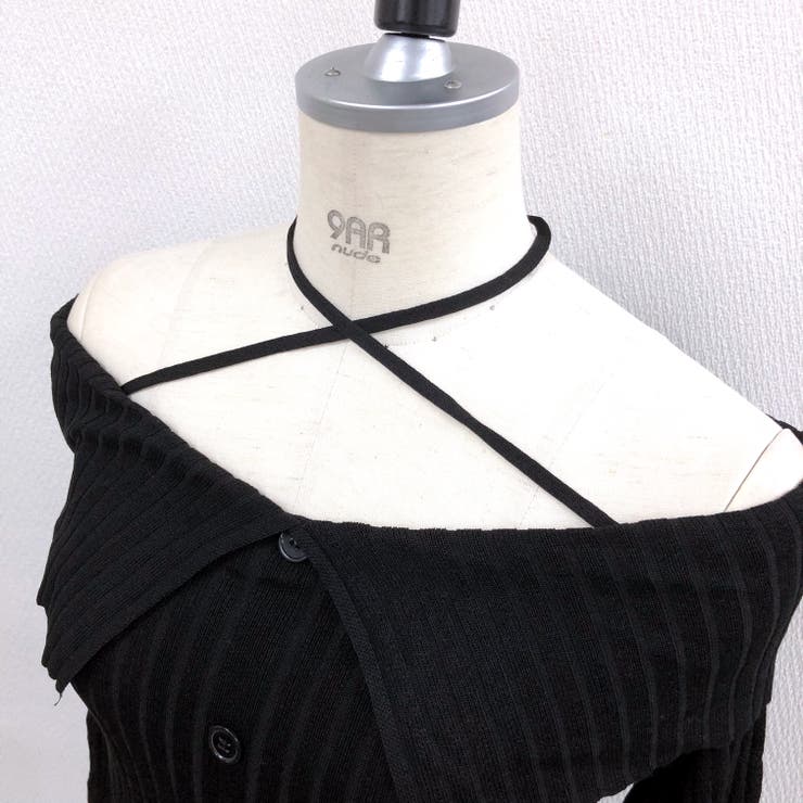 クロスネックオフショルワイドリブニットワンピース 秋 冬 | SHEENA  | 詳細画像39 