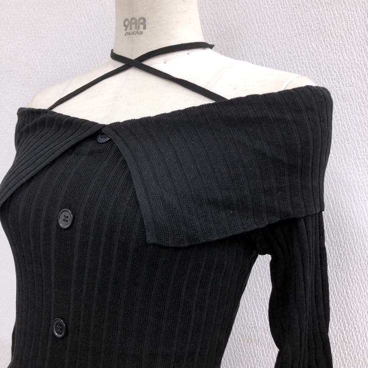 クロスネックオフショルワイドリブニットワンピース 秋 冬 | SHEENA  | 詳細画像41 