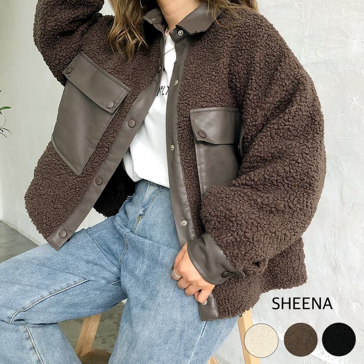 エコレザー切り替え中綿キルトボアブルゾン 韓国 秋 品番 Shnw Sheena シーナ のレディースファッション通販 Shoplist ショップリスト