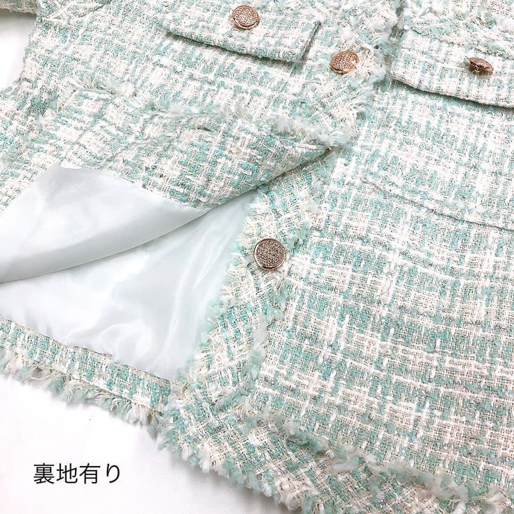 スプリングツイードノーカラージャケットsサイズ セール】 スプリングミックスツイード ノーカラージャケット