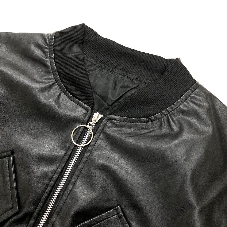 エコレザークロップド丈ブルゾン 秋 冬 | SHEENA  | 詳細画像19 