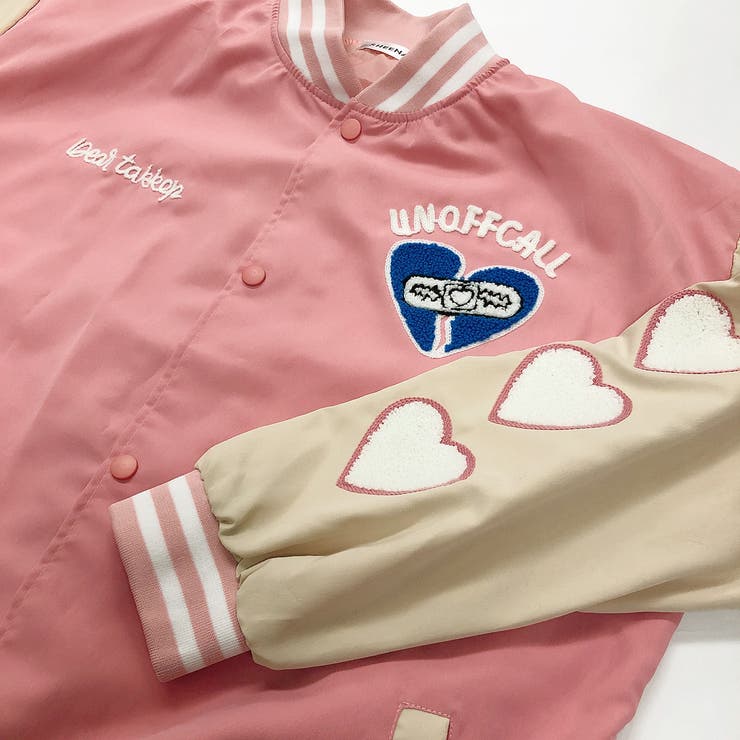 もこもこハート刺しゅうスタジャン 秋 冬[品番：SHNW0008000]｜SHEENA