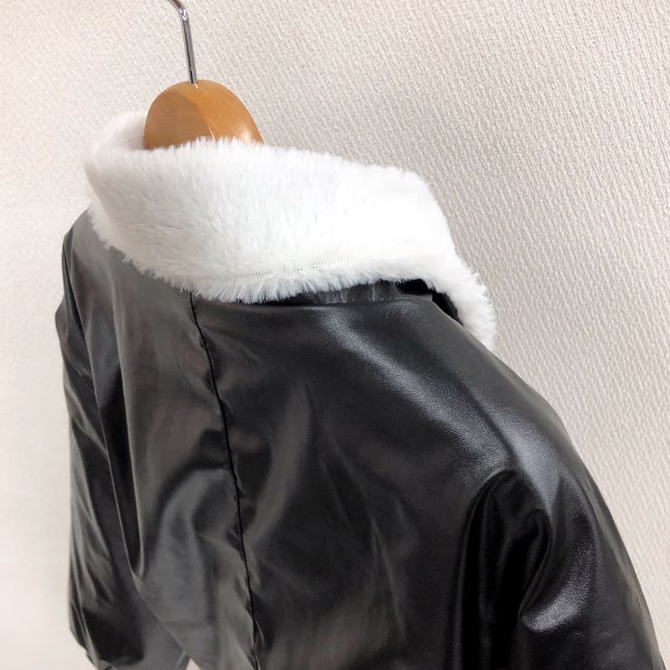 裏ソフトファーフェイクレザーブルゾン 秋 冬[品番：SHNW0010449