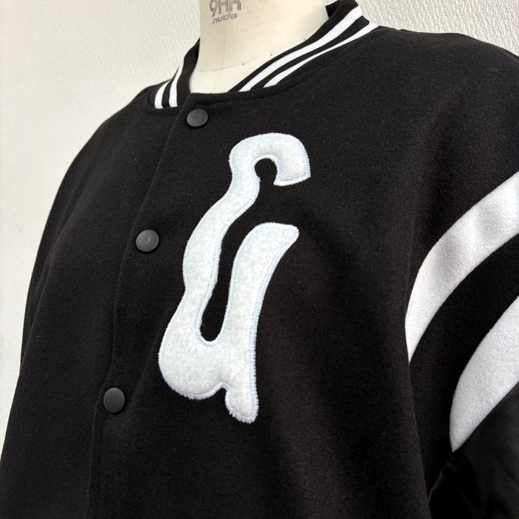 刺しゅうロゴショート丈スタジャン 秋 冬[品番：SHNW0012001]｜SHEENA