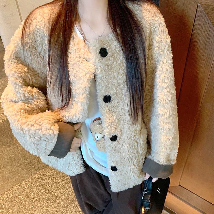 ノーカラーファーブルゾン 秋 冬[品番：SHNW0012107]｜SHEENA （シーナ