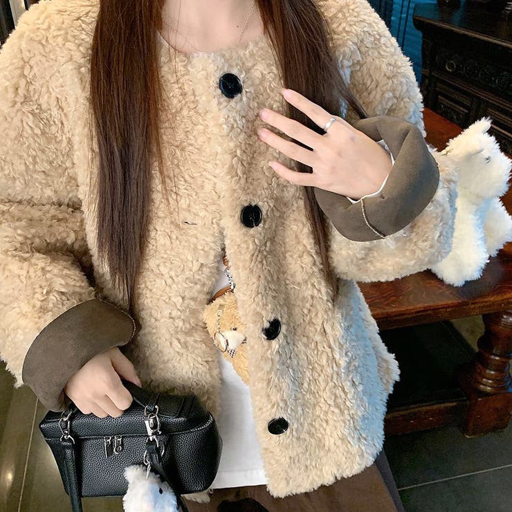 ノーカラーファーブルゾン 秋 冬[品番：SHNW0012107]｜SHEENA （シーナ