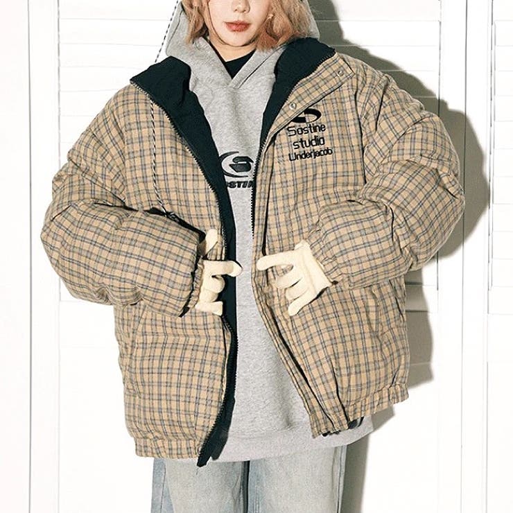 リバーシブルチェックジャケット Check reversible over jacket | Judin