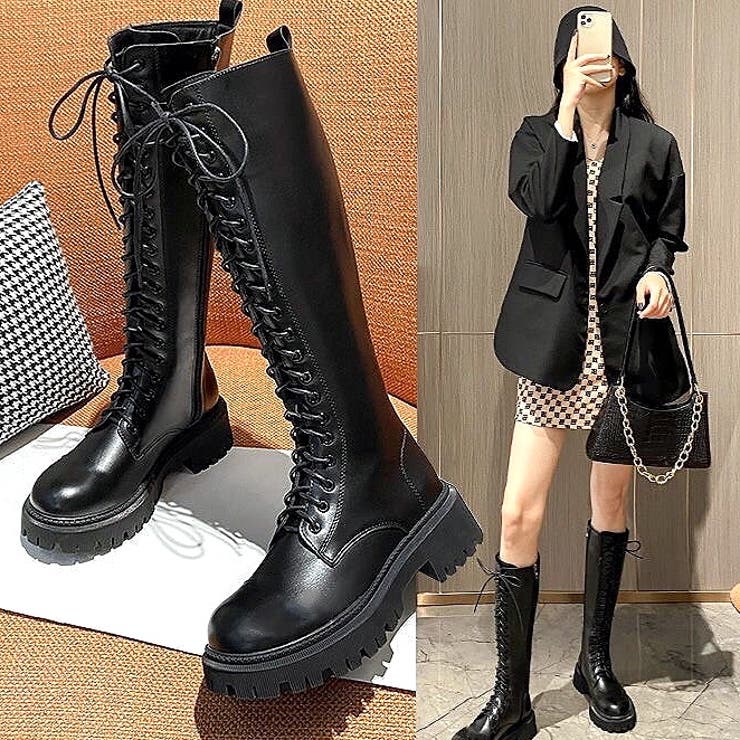 ロングブーツ 日本製 ストレッチロングブーツ 5.5cmヒール