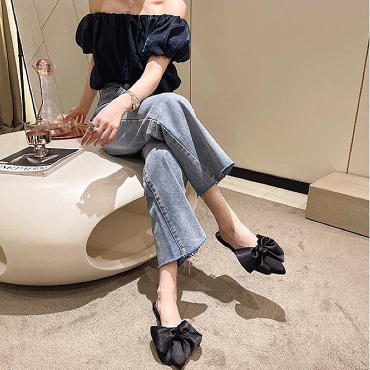 ポインテッドリボンフラットミュール 春 夏 | SHEENA  | 詳細画像3 