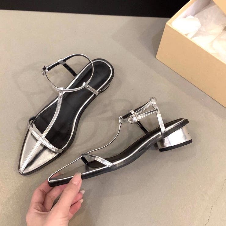 Tストラップポインテッドトゥサンダル 春 夏 | SHEENA  | 詳細画像18 