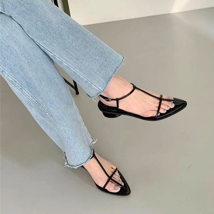 Tストラップポインテッドトゥサンダル 春 夏 | SHEENA  | 詳細画像19 