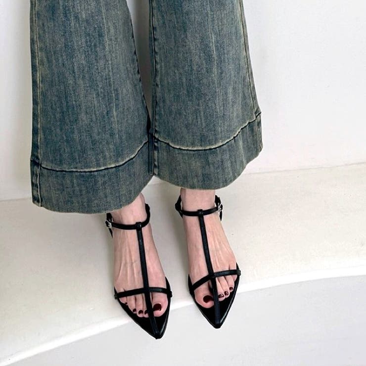 Tストラップポインテッドトゥサンダル 春 夏 | SHEENA  | 詳細画像23 