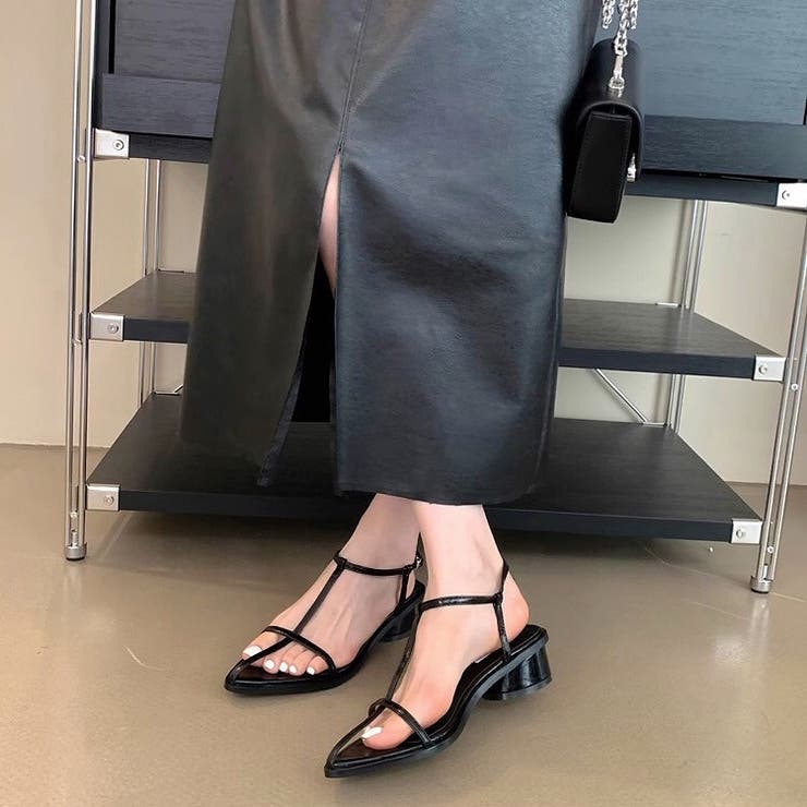 Tストラップポインテッドトゥサンダル 春 夏 | SHEENA  | 詳細画像24 