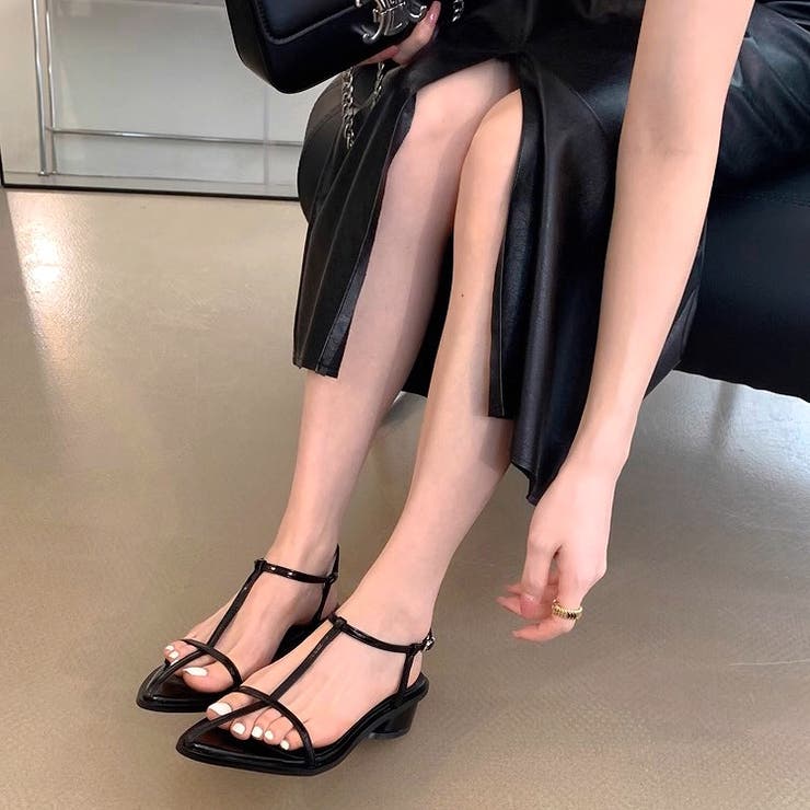 Tストラップポインテッドトゥサンダル 春 夏 | SHEENA  | 詳細画像25 