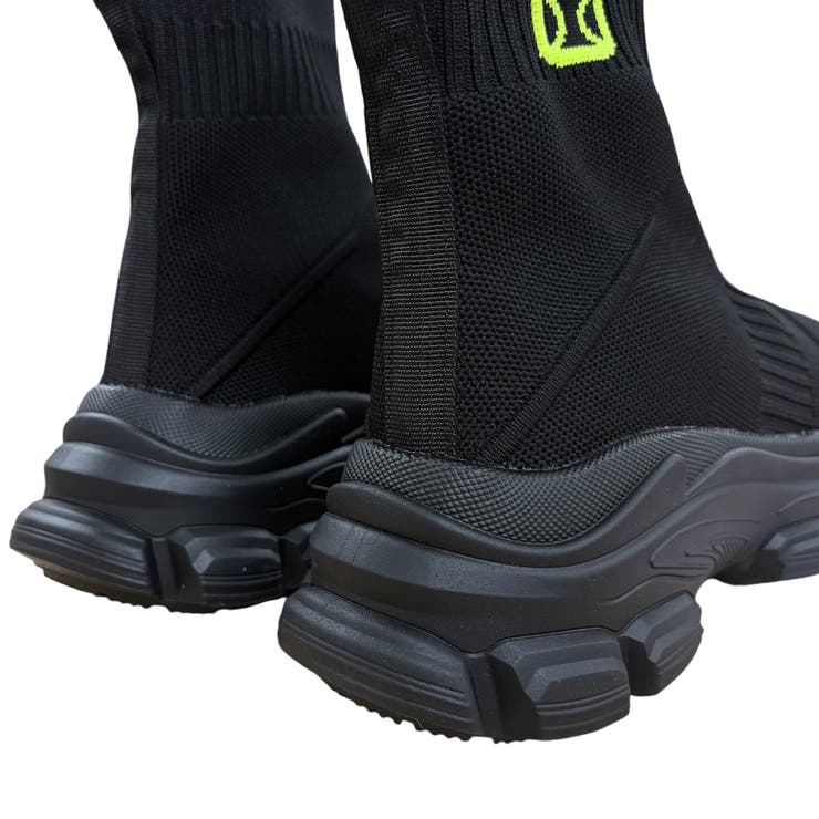 厚底スニーカーソールソックスブーツ 秋 冬[品番：SHNW0012140