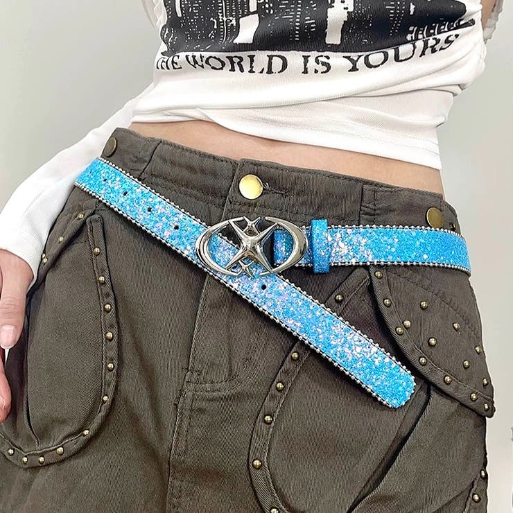 GLAD NEWS グラッドニュース ロゴ キラキラ ベルト 激レア‼️グラッドニュース ロゴベルト y2k 平成ギャル 平成レトロ